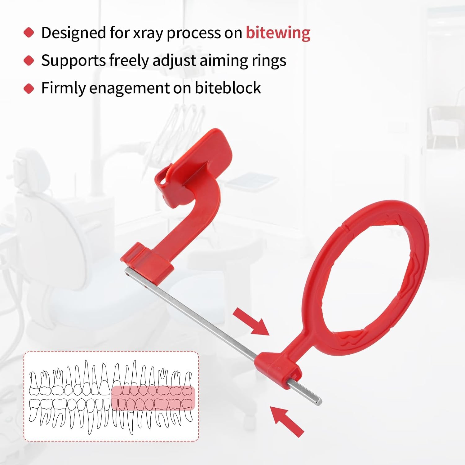 Dental X-Ray Aiming Ring Bitewing/Anterior/Posterior Arm Digital Sensor Holder