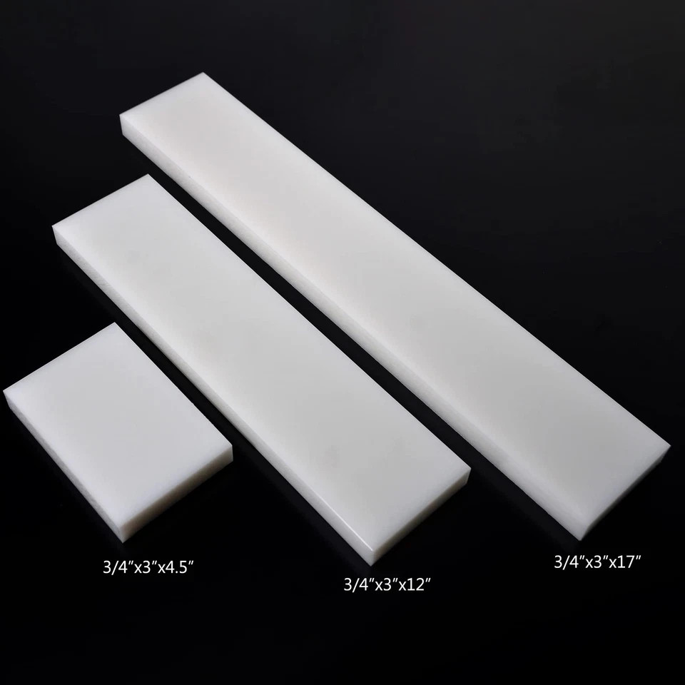 HDPE Block WhitePE Polyethylene Rectangular Solid Plastic Tapping（2″ x 12″ x 3″）