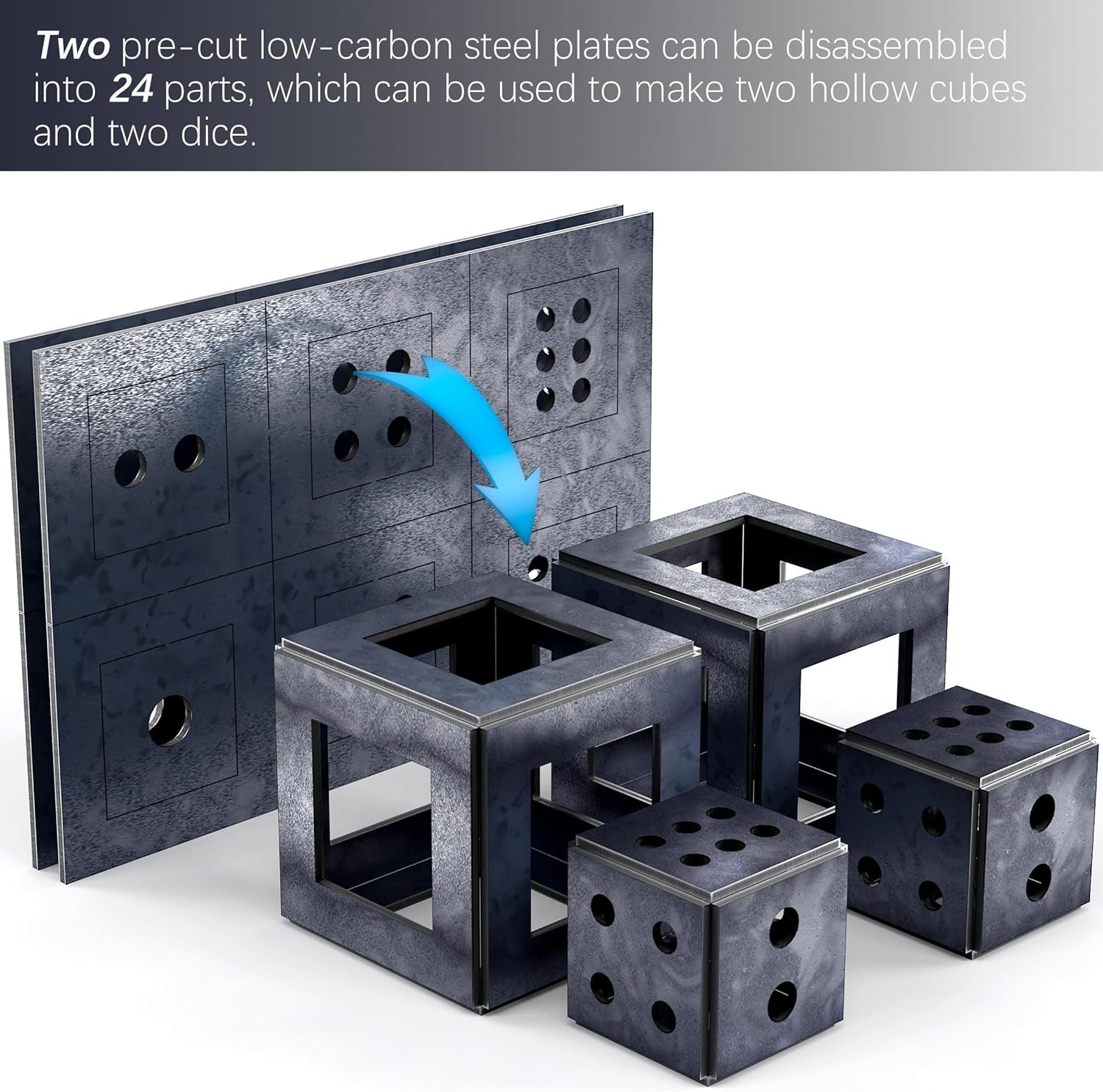 DIY Welding Kit: 24 Pre-Cut 11 Gauge Mild Steel Sheets for Creative Projects