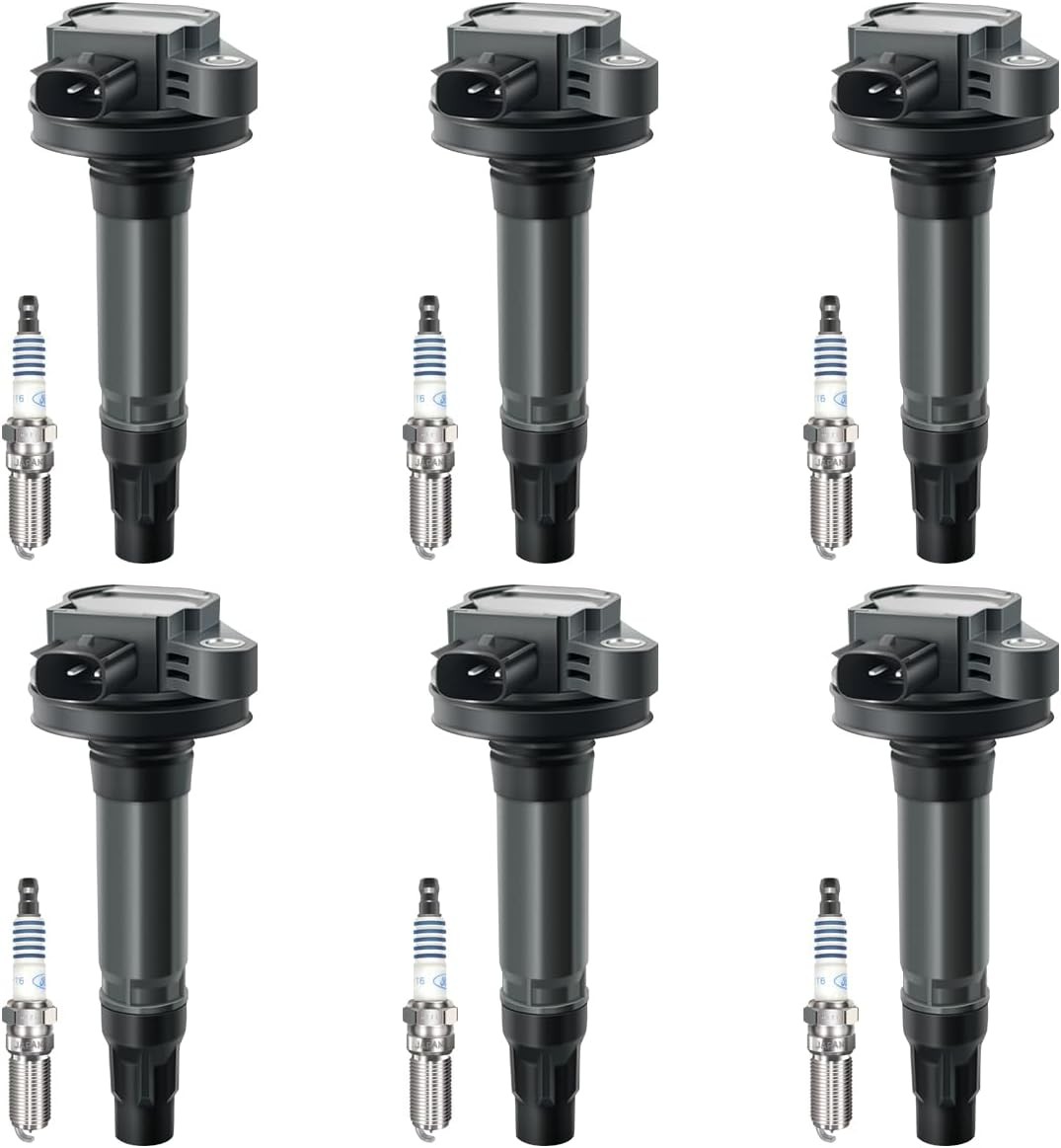 6Pcs Ignition Coils Pack UF553 5C1652 & 6 Motorcraft Platinum Spark Plug SP520 S