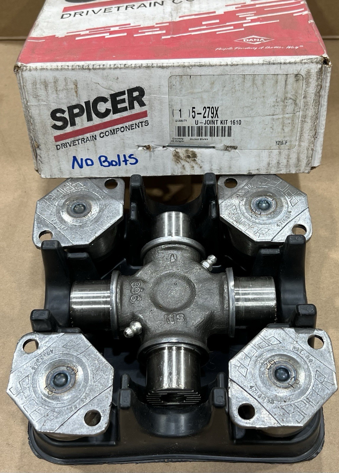 Genuine Spicer 5-279X Universal Greaseable U Joint USA Made NOS NO BOLTS