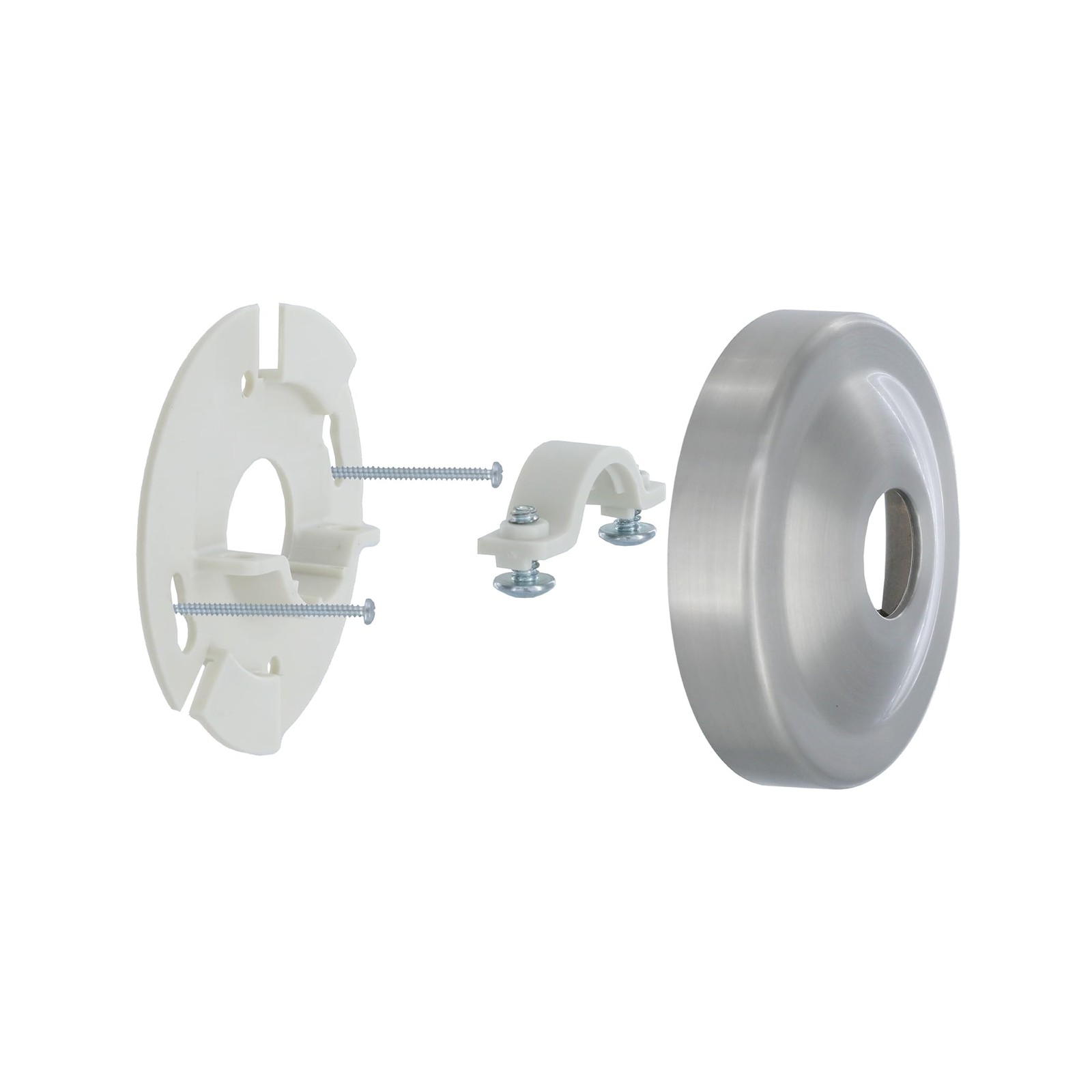 Danco 12006 Shower Arm Stabilizer Bracket and Flange No Size, Brushed Nickel