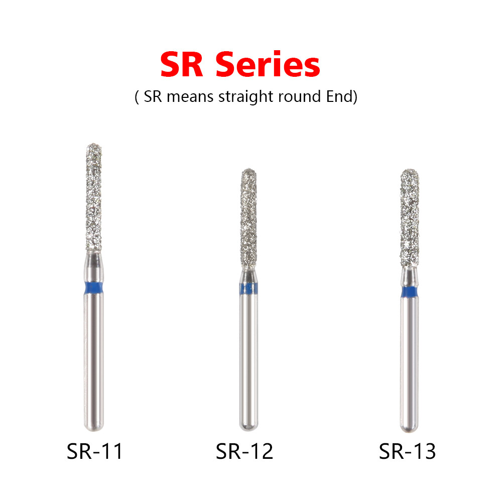5Pcs/pack Dental Diamond Burs FG Needle Taper Fine Grit High Speed ns