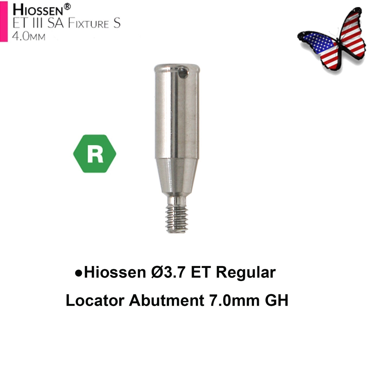 US Locator Overdenture Abutment & Male Cap Inserts Kit for Hiossen R/M Platform