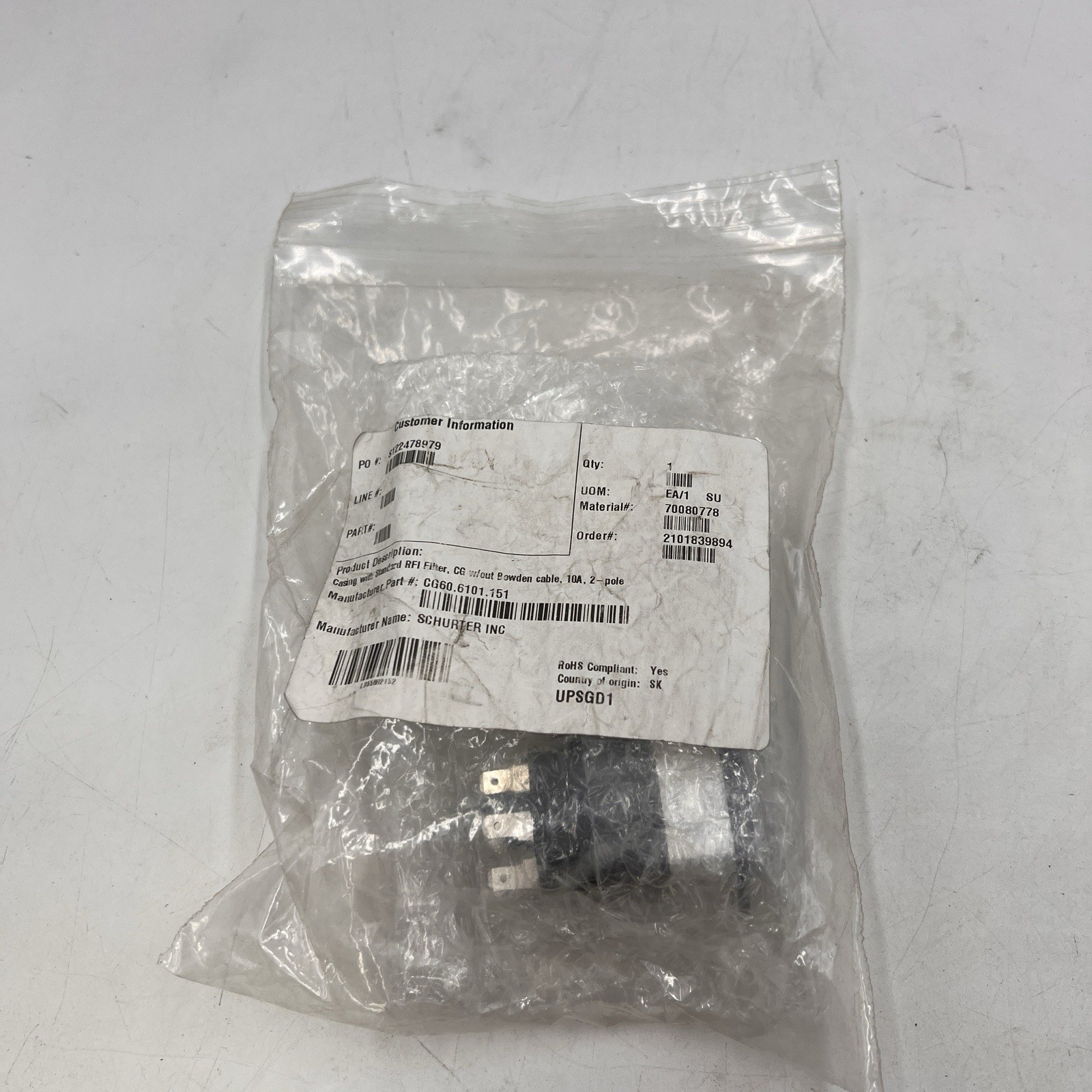 Schurter CG60.6101.151 AC Power Entry Module