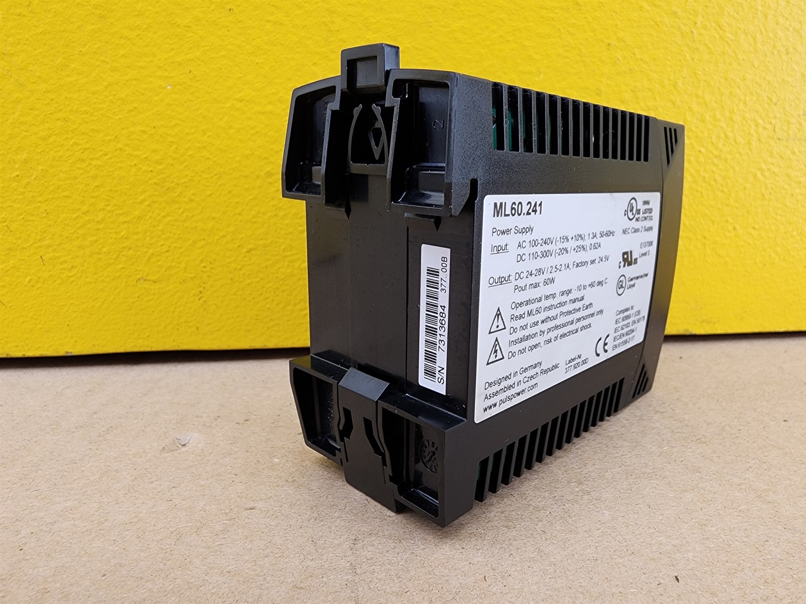 NEW Puls MiniLine ML60.241 DIN Rail Power Supply, 24V, 60W