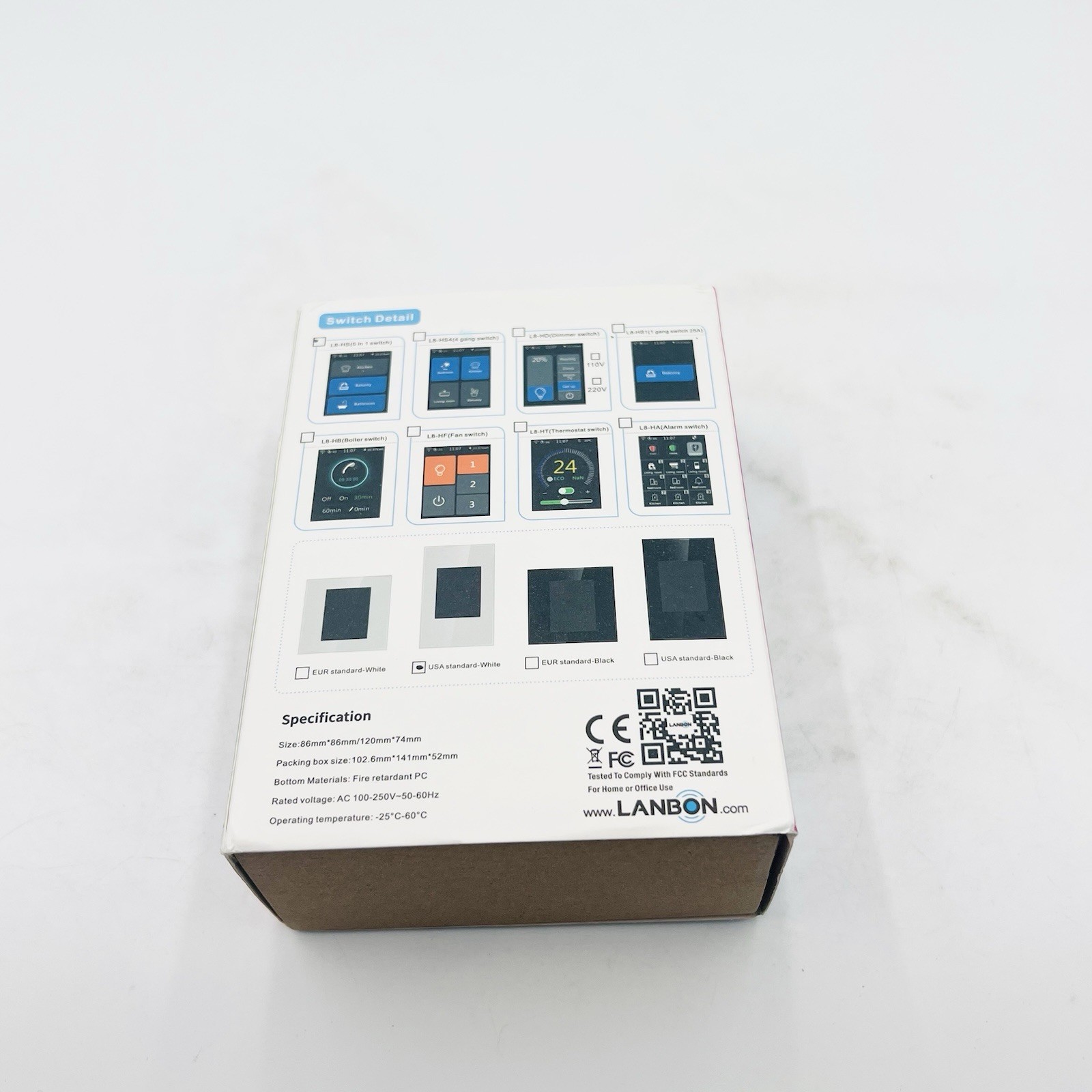 Smart Living LCD Wi-Fi Light Switch Multi-Function L8-HS Model for Google &Alexa