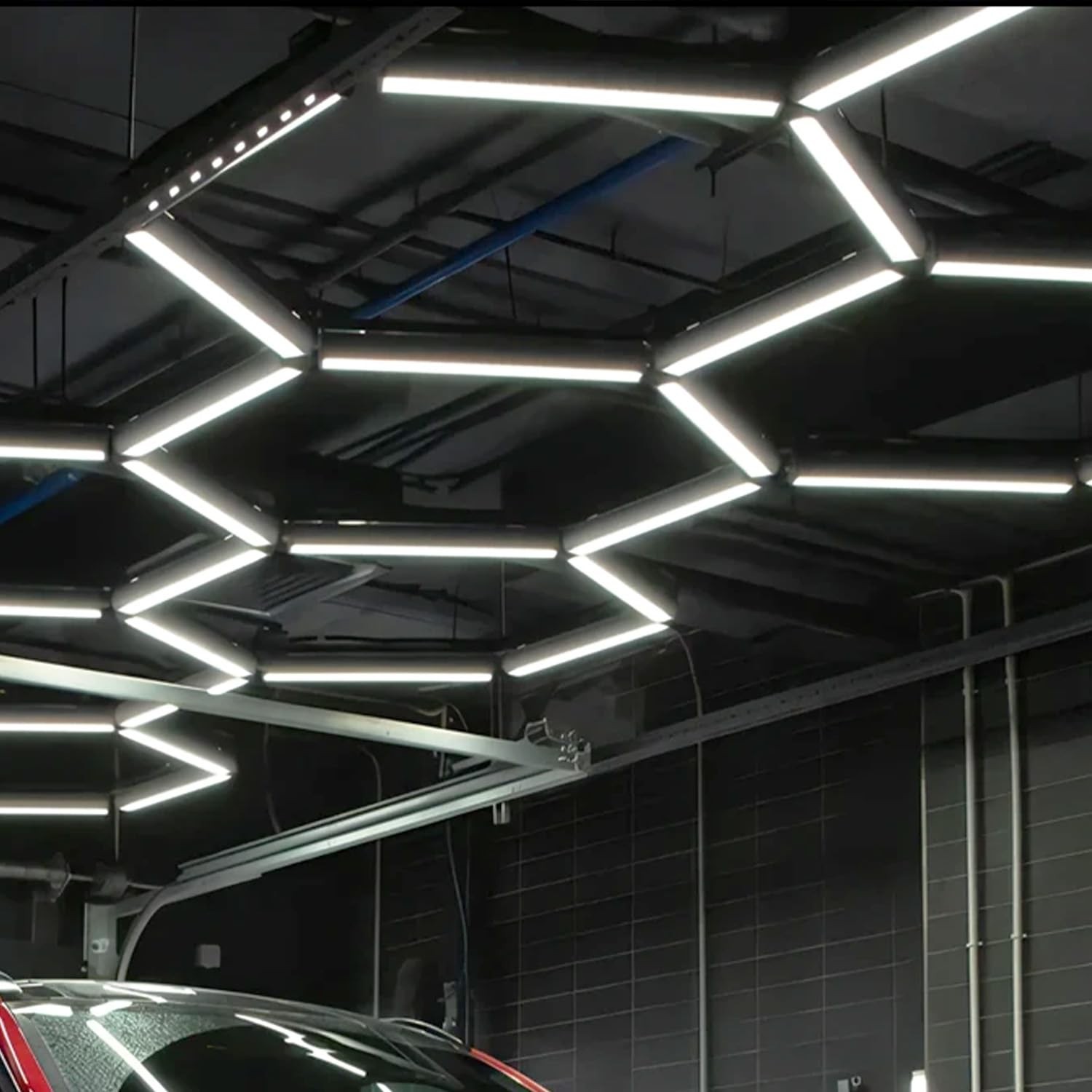 LAUCO Hexagon LED Garage Ceiling Light, 720W 86,400 Lumens, 6500K Daylight