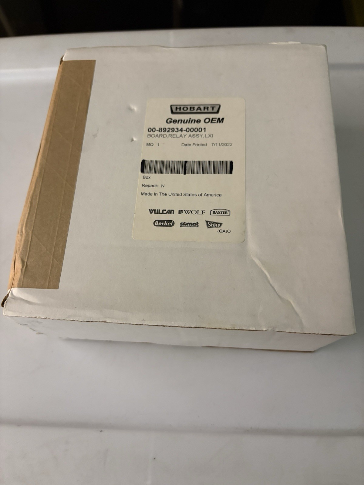 HOBART 00-892934-00001 GENUINE OEM REPLACEMENT PART
