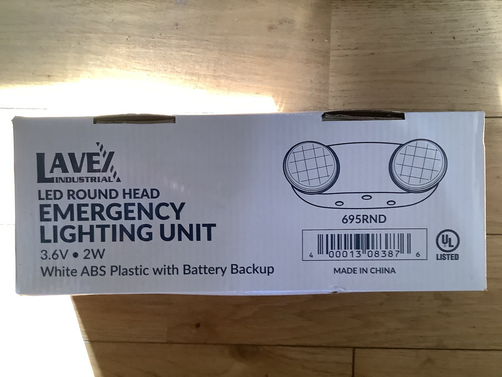 Lavex Industrial LED Round Head Emergency Lighting Unit 695RND