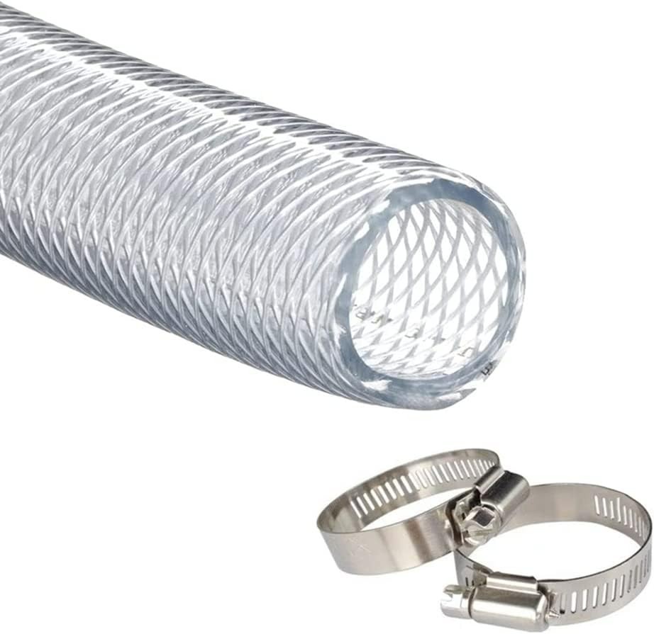 Flexible Braided Clear PVC Hose 3/4″ ID, 10ft – Ideal for Food & Water