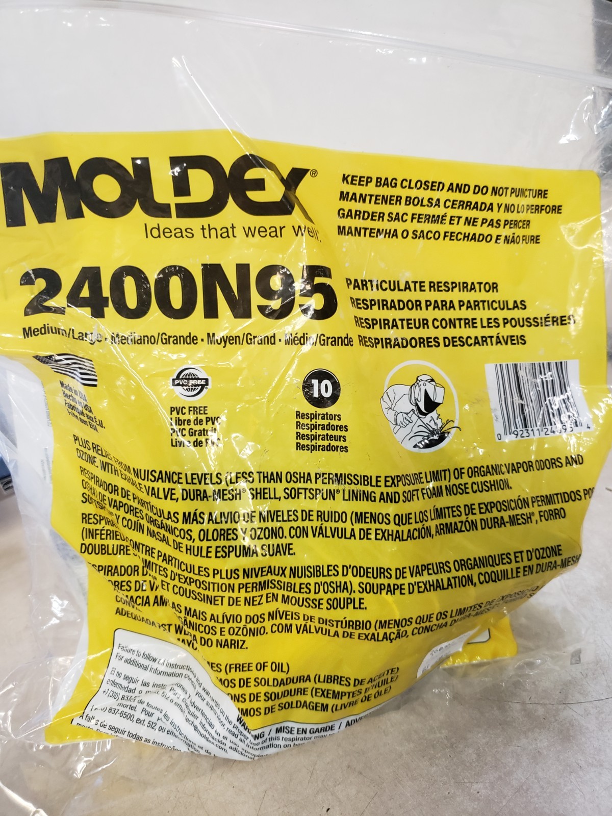 Moldex 2400N95 Particulate Respirator (10 Per Bag)