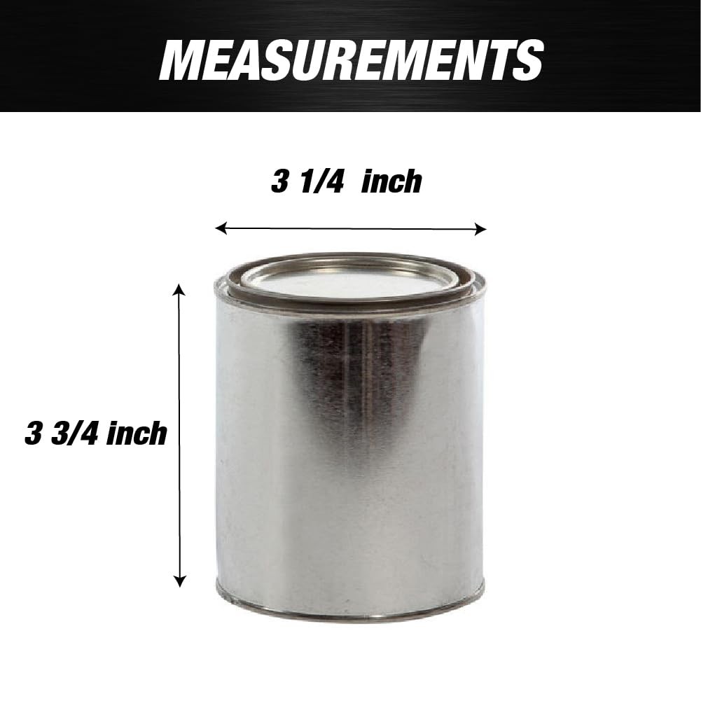 LAUCO Empty Paint Cans with Lids, 16 oz Pint Metal Paint Cans, 6 Pack, Durable