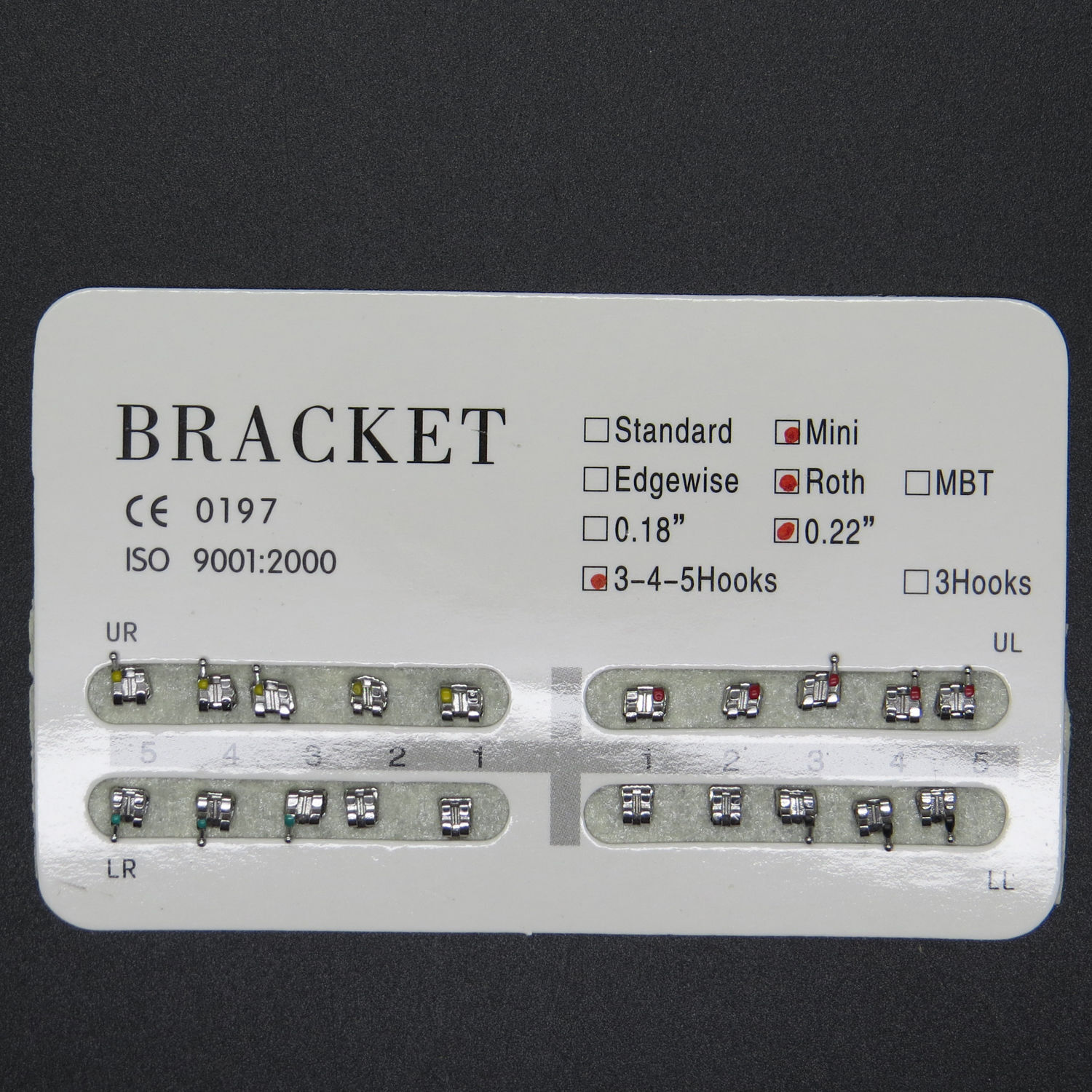Dental Orthodontic Brace Kit 0.022 Roth Bracket NiTi Arch Wire Ligature Ties