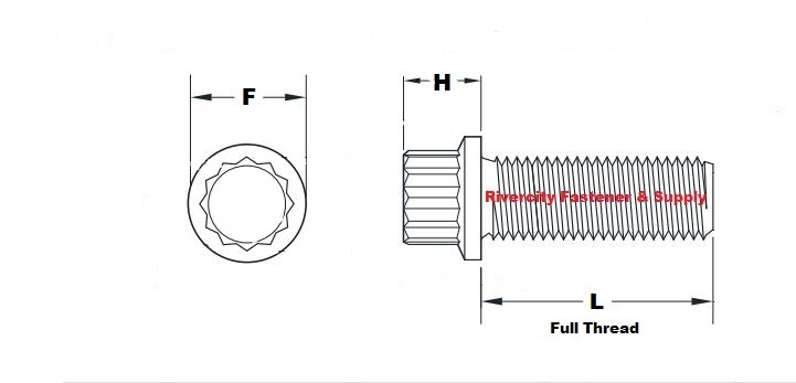 5/16-18×1/2 Alloy Steel 12 Point Flange Screws 5/16x18x1/2 Extra Strong Bolts ZN