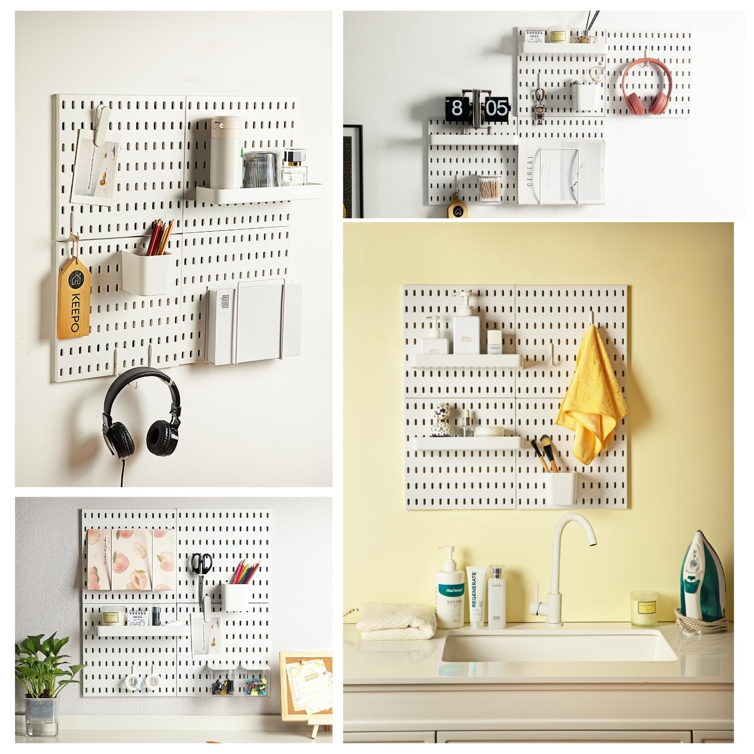 Pegboard , Peg Board Accessory Kit for Wall Organizer, Container, Racks, and …