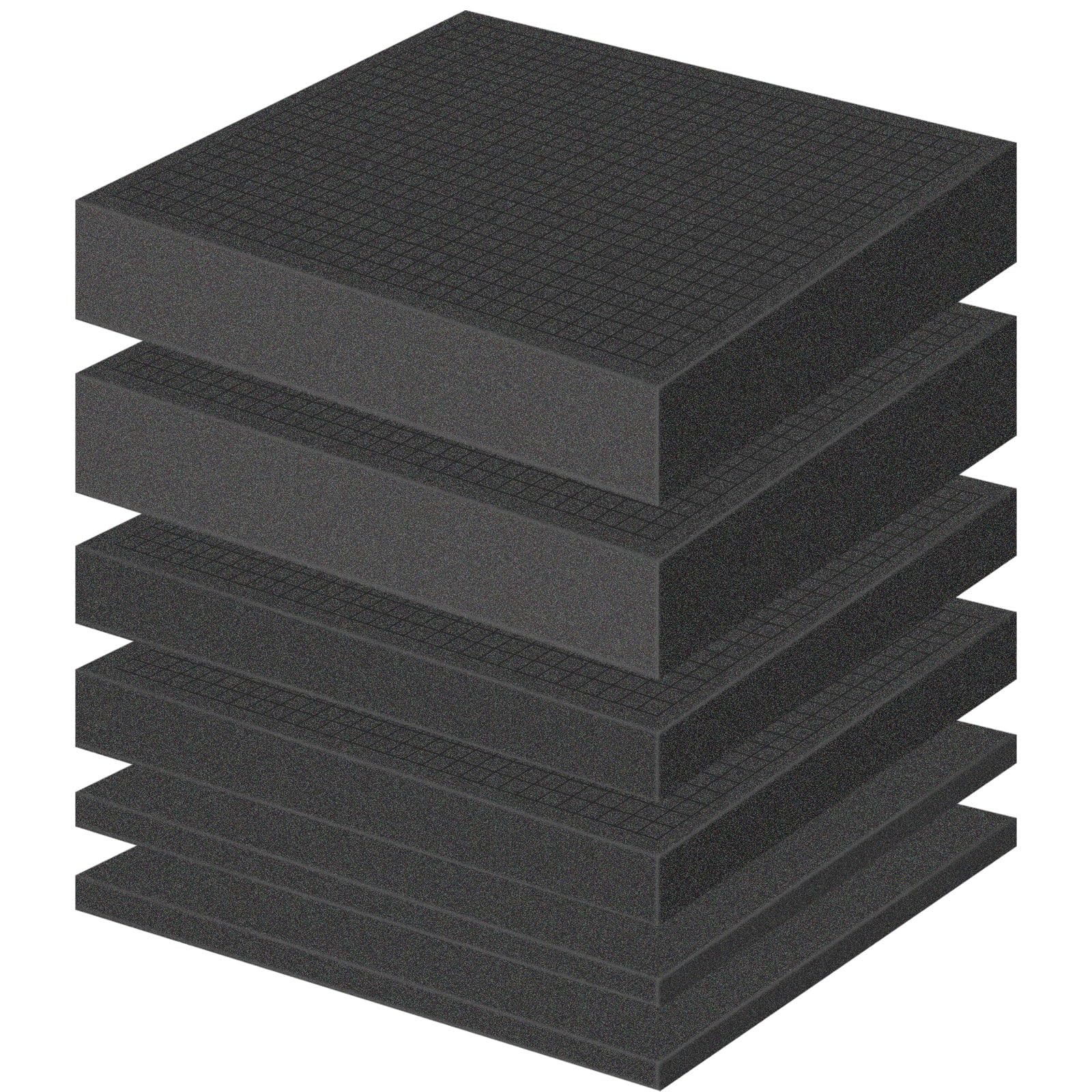 6 Pcs Pick and Pluck Foam 16″ L X 12″ W Packing Pick Apart Foam Inserts for Case