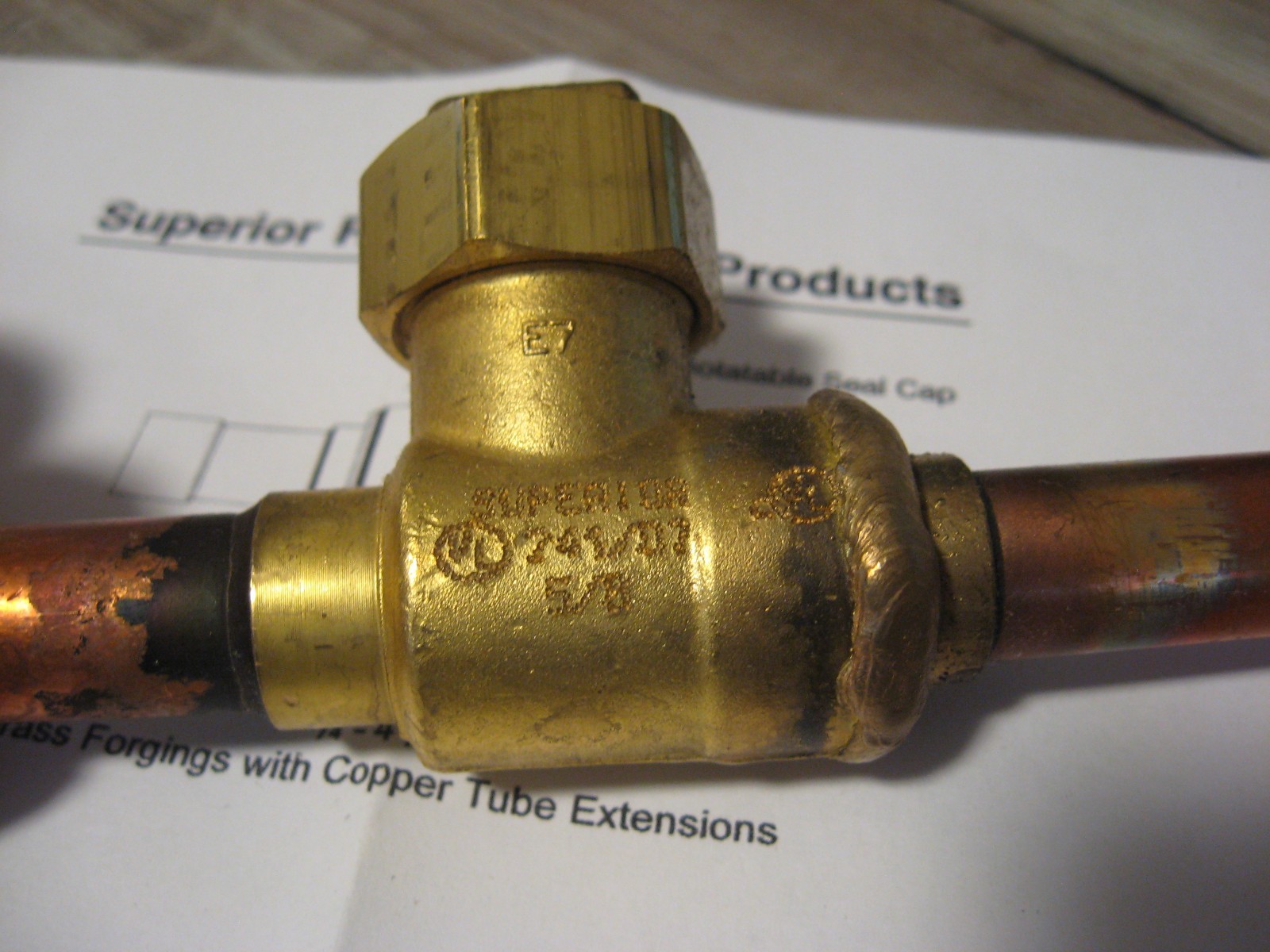 NEW Superior Refrigeration 586WA-10ST Ball Valve 5/8″ ODS 700 PSIG