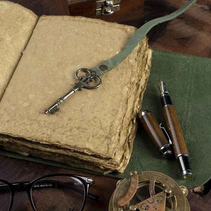 Handmade Leather Bound Diary Rustic Vintage Journal Daily Writing Notebook 6×8