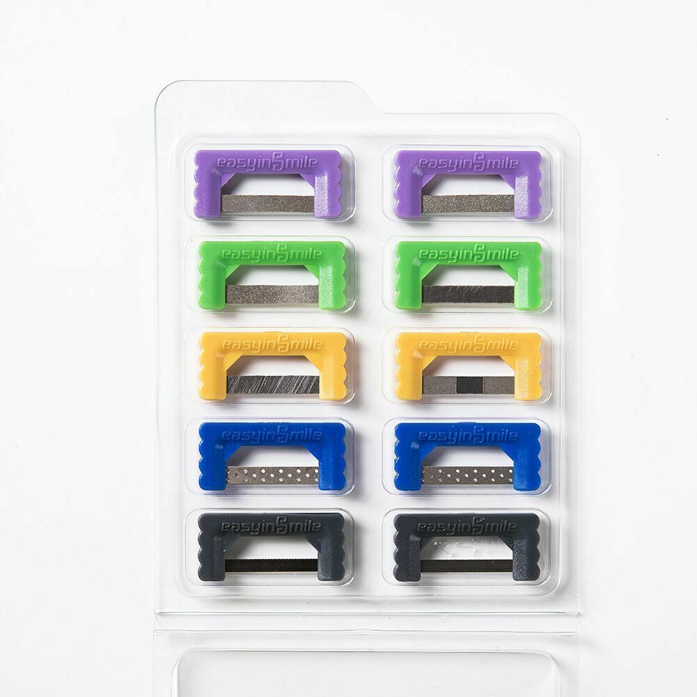 10Pks Dental Interproximal Enamel Strips Orthodontic IPR Reduction Strip Kits