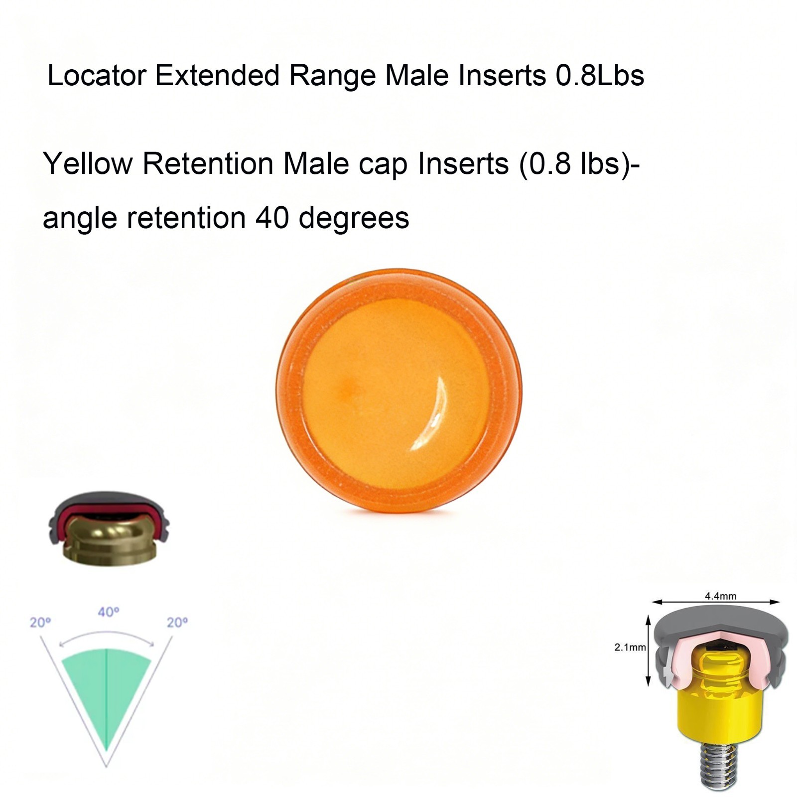 Dental retention Male cap zest locator overdenture abutment Replacement Inserts