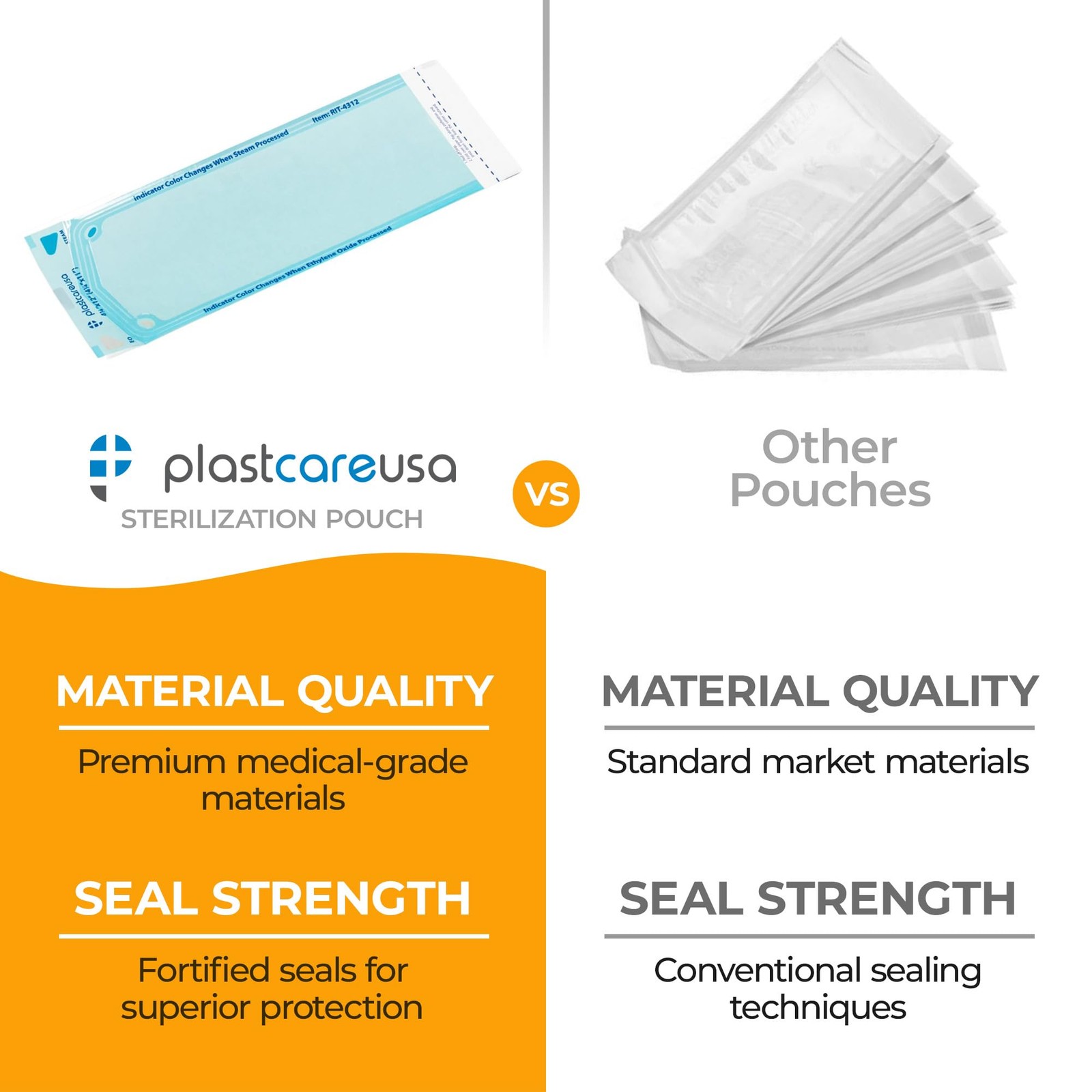 200 3.5 X 5.25 Self Sealing Sterilization Pouches – Autoclave Sterilizer…