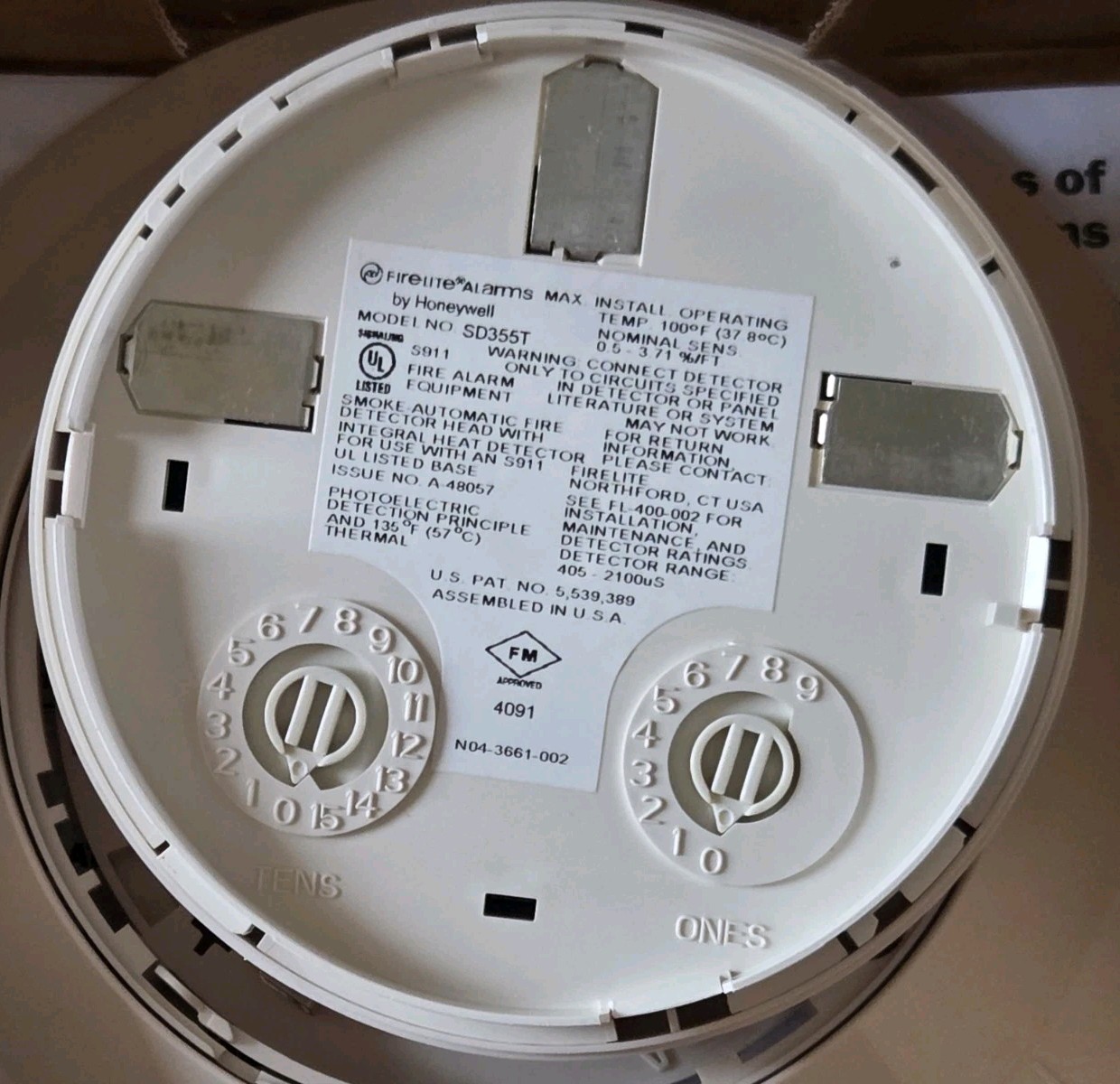FIRE-LITE SD355T COMBO PHOTO SMOKE/135° FIXED TEMP HEAT DETECTOR – NEW 4 AVAIL.