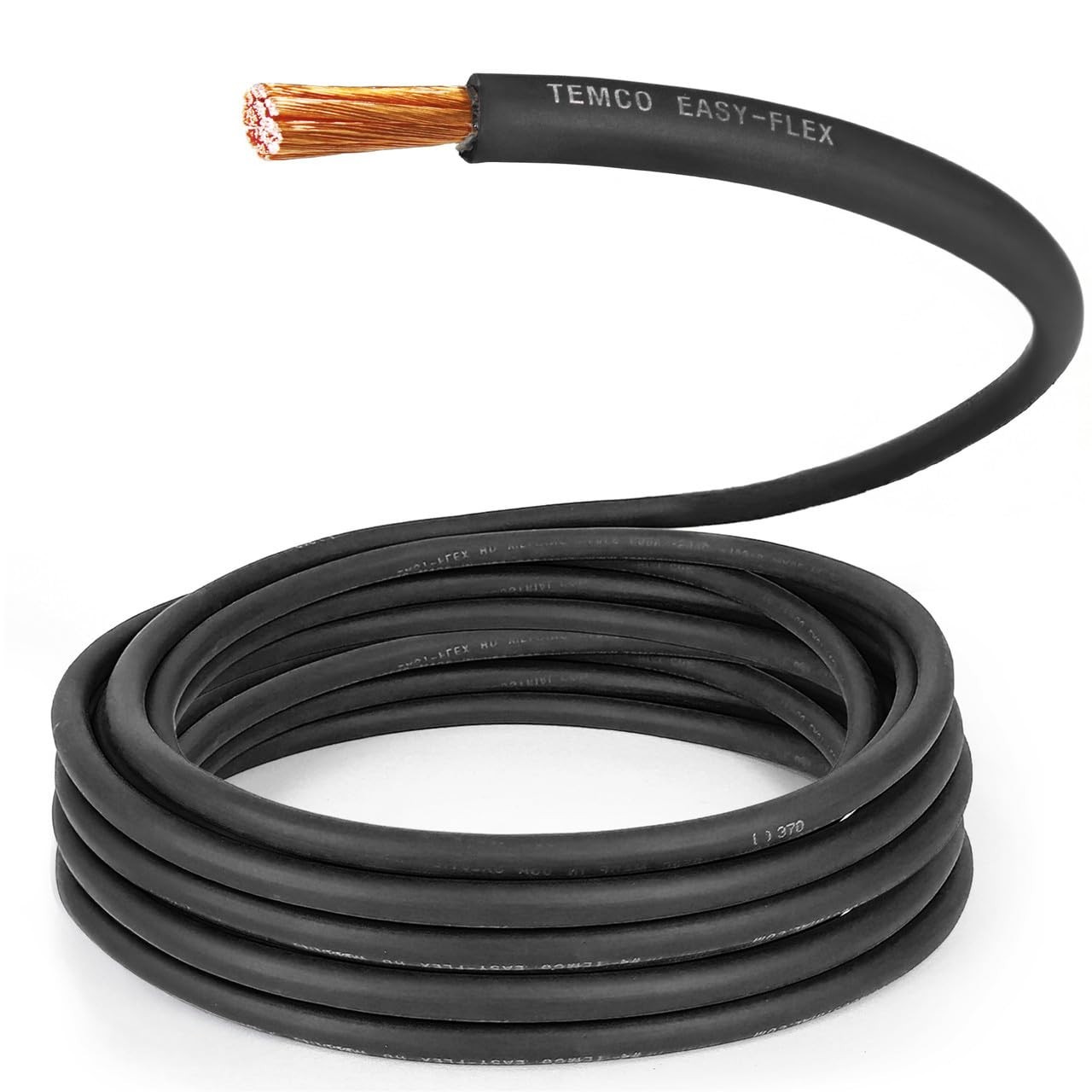 25 Ft TEMCo 2 AWG Flexible Pure Copper Battery Wire – 205A, Abrasion Resistant