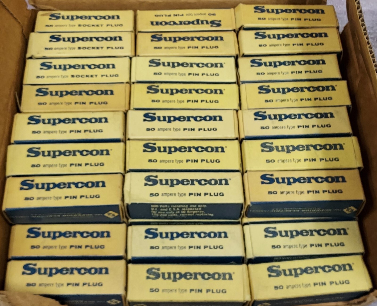 ‘1 PIECE’ – PN# PP50GWT – SUPERCON/SUPERIOR ELECTRIC COMPANY – PIN PLUG – 50AMP