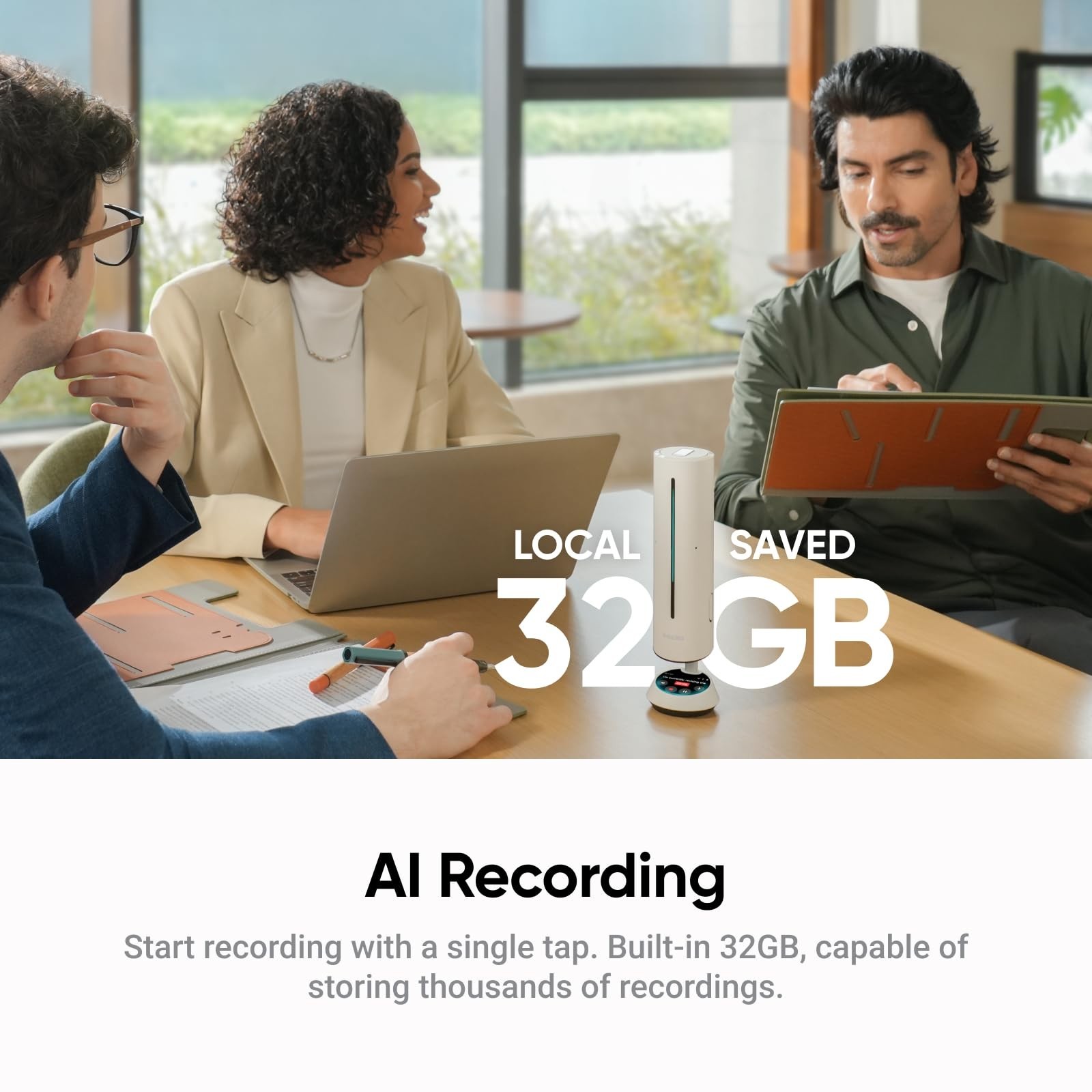 Insta360 Wave AI Conference Speakerphone with Bluetooth, Noise-Canceling Mics…