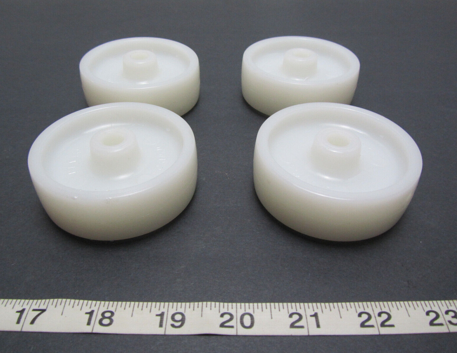 Revvo Nylon Caster Wheels 075NY03 3″ Diameter x 1″ Wide 3/8″ Bore lot of 4