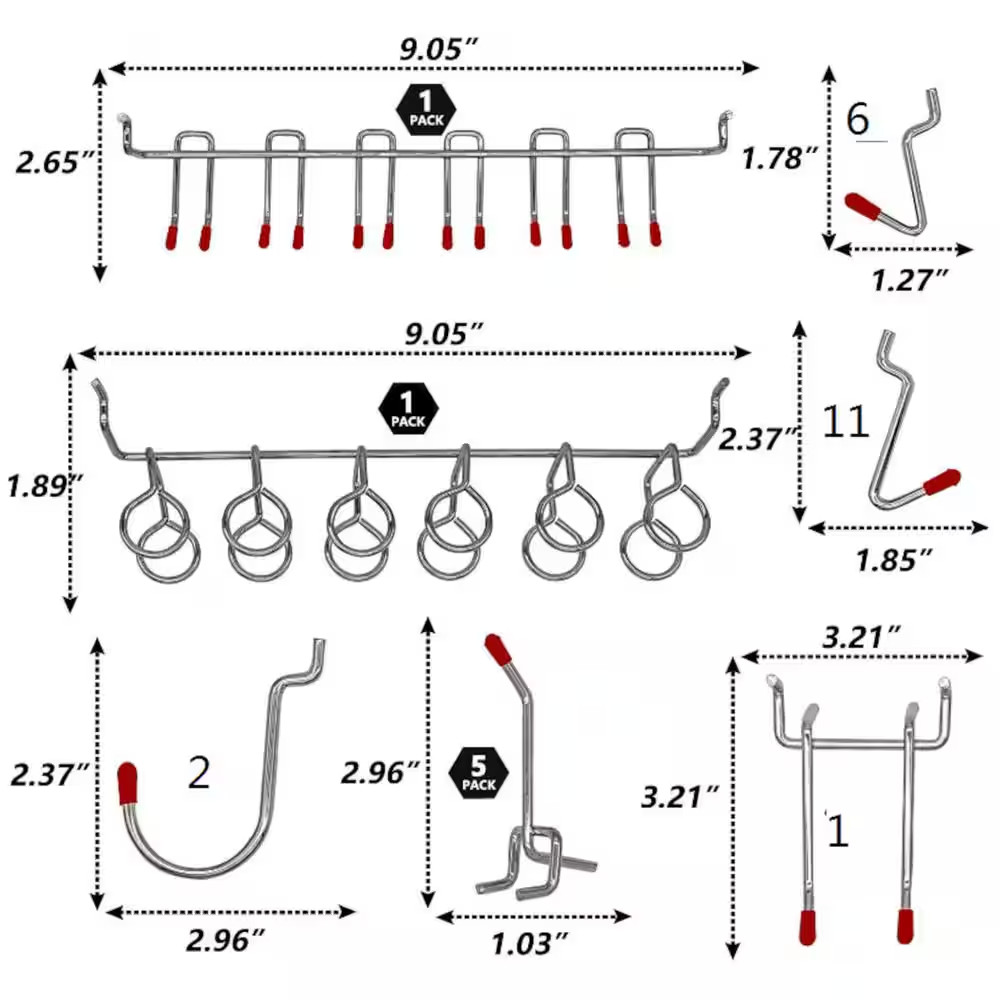 Pegboard Accessory Kit, 114-Piece