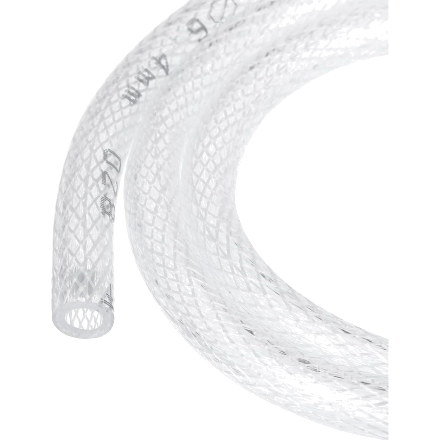 1/4″ x 3/8″ Braided Clear PVC Tubing 10ft High Pressure Vinyl Hose