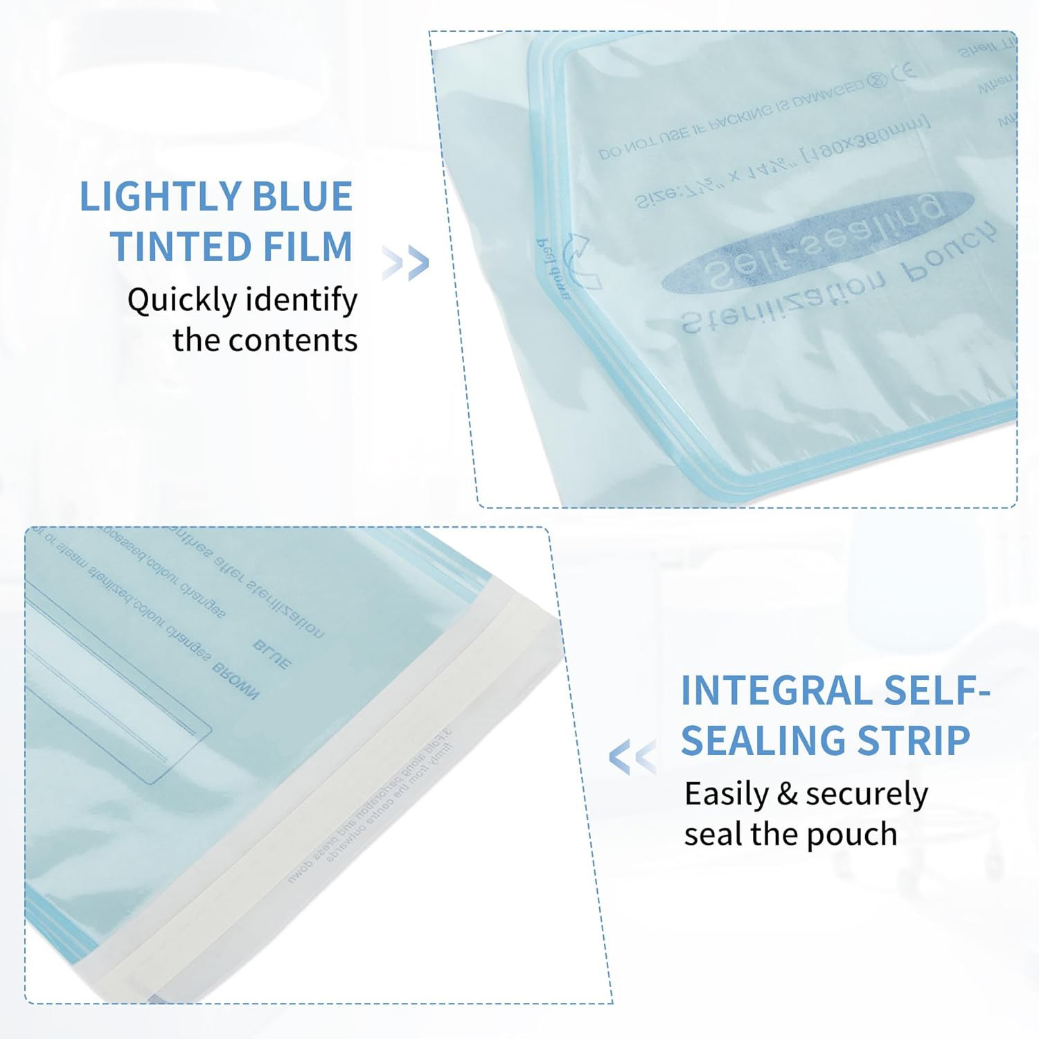 Self Sterilization Pouches Pouch Autoclave Sterilizer Bags Dental Tattoo 4000pcs