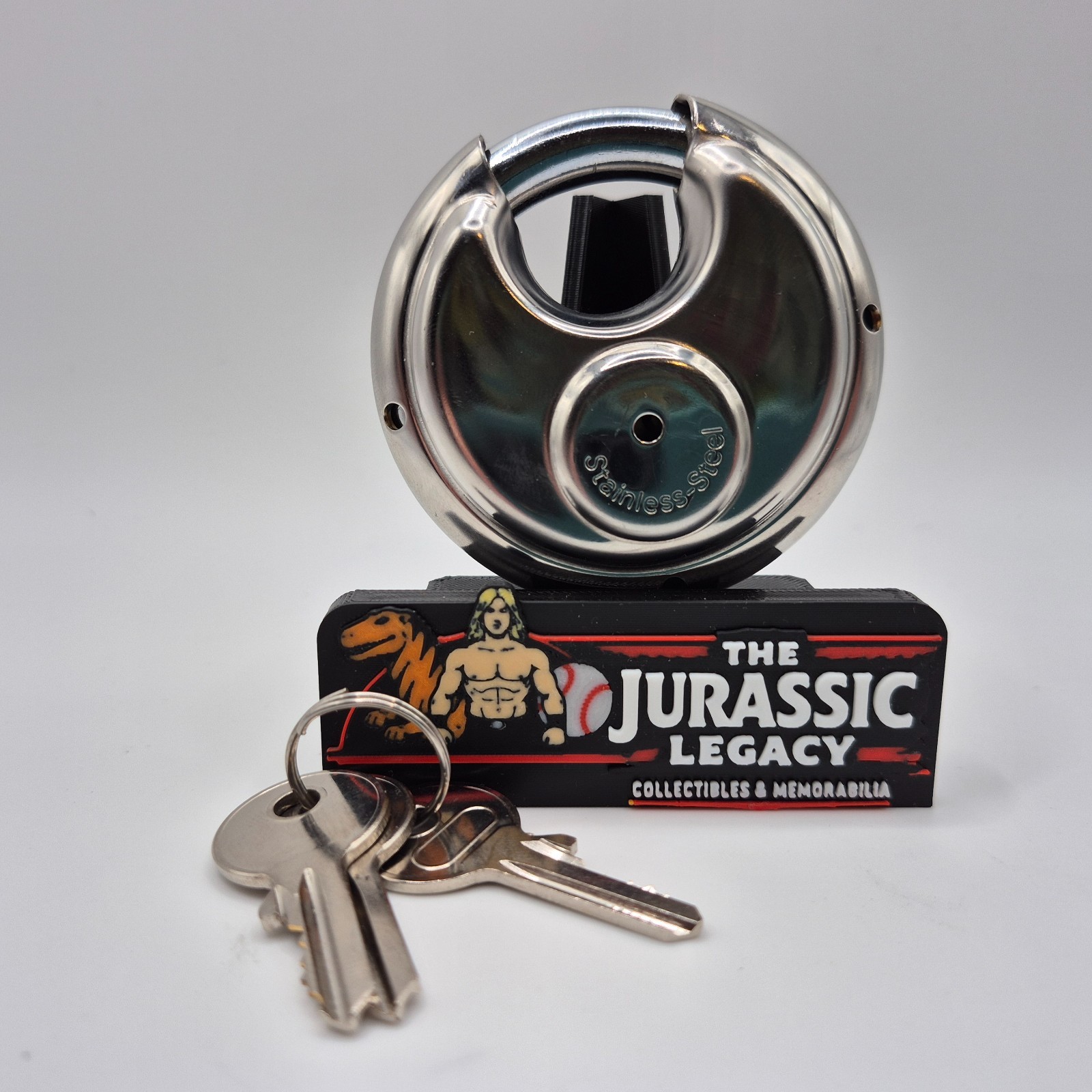 Hardened Stainless Steel Public Storage 70mm 2 3/8” Disc Padlock Lock & 3 Keys