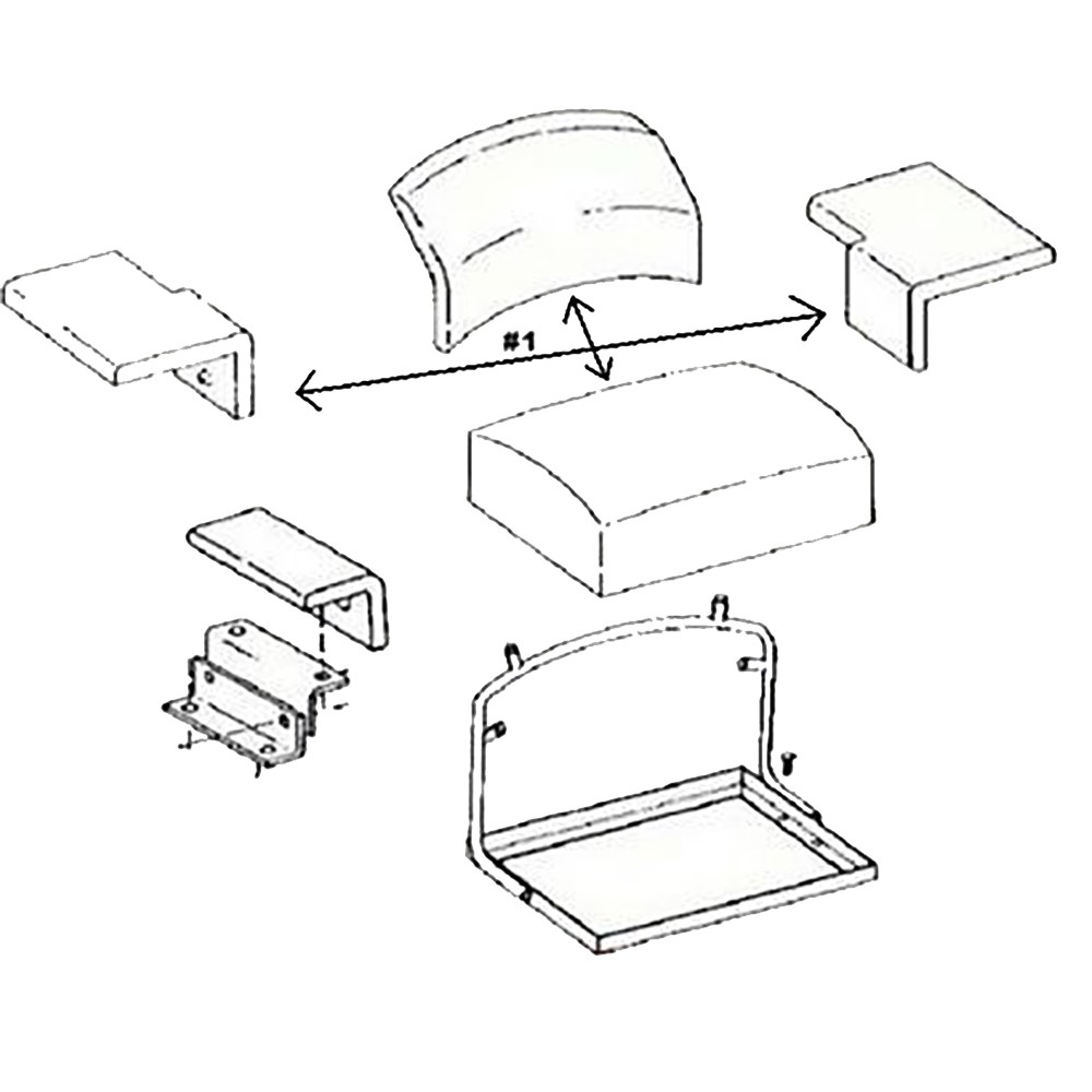 New Aftermarket Four (4) Piece Seat Cushion Set Fits John Deere Crawler Dozers