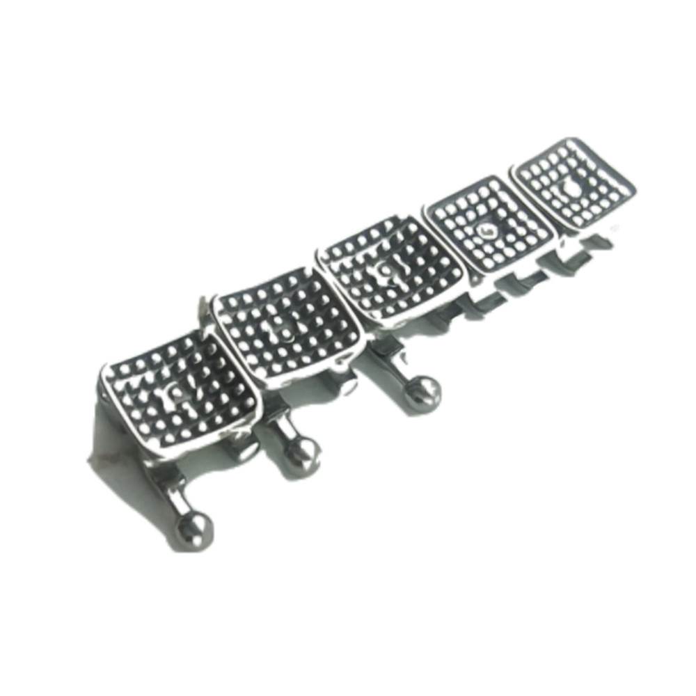 Dental Orthodontics MIM Monoblock Brackets Mini Edgewise 022 345hooks Mesh Base