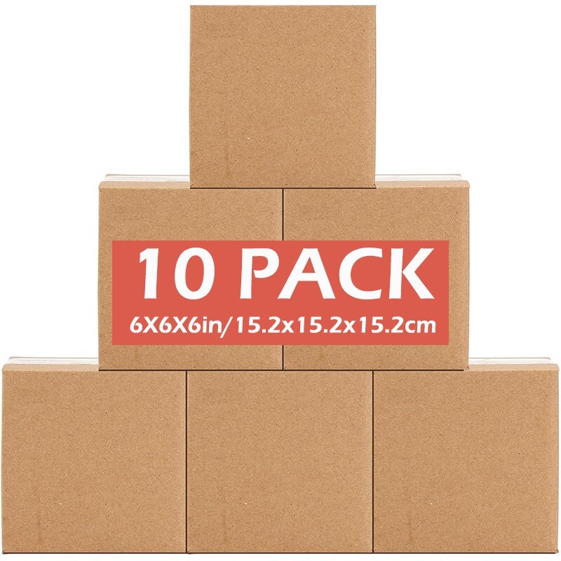 6x6x6 kraft paper transport box, cardboard transport box for mailing and storage