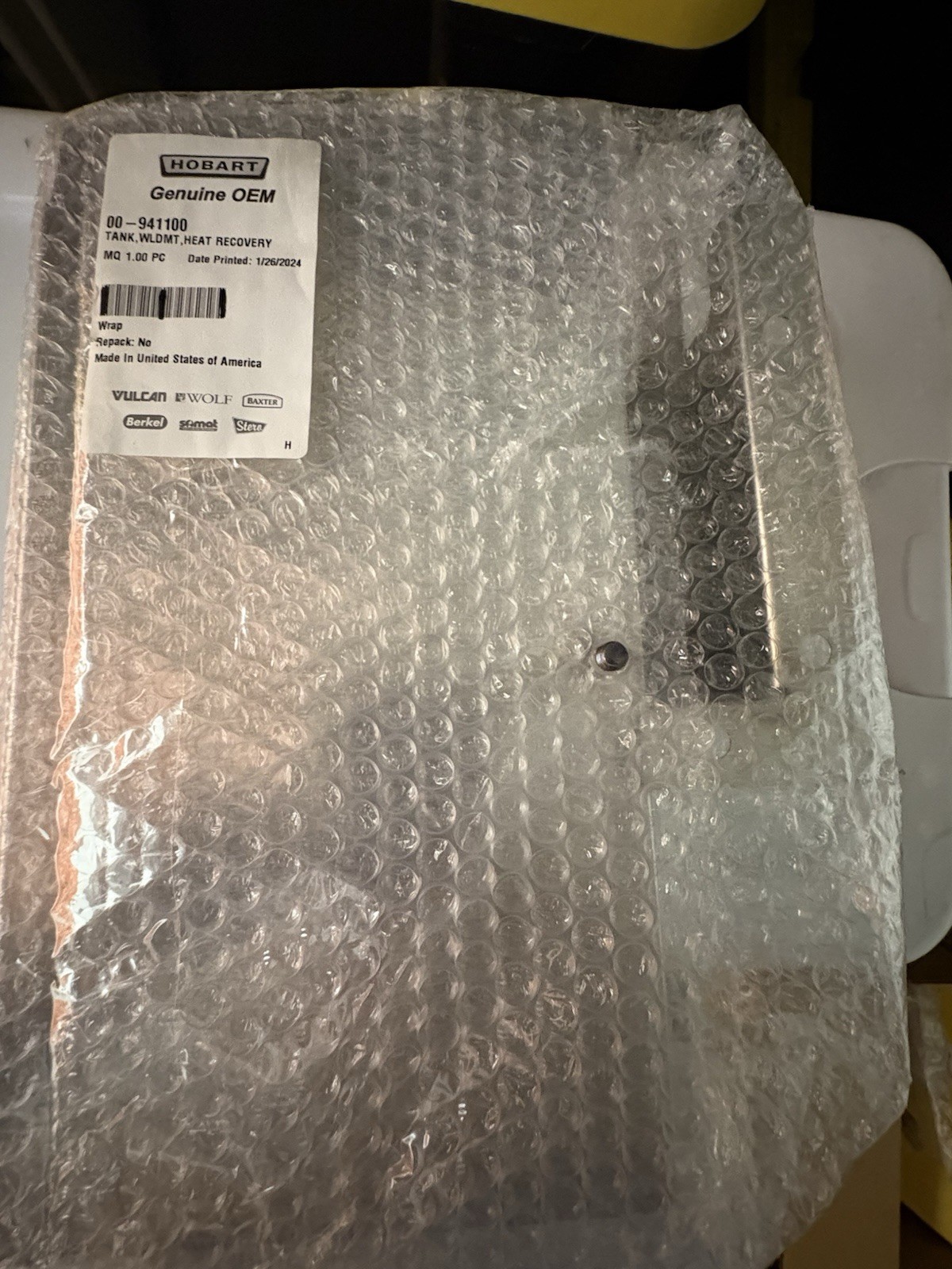 HOBART 00-941100 GENUINE OEM REPLACEMENT PART