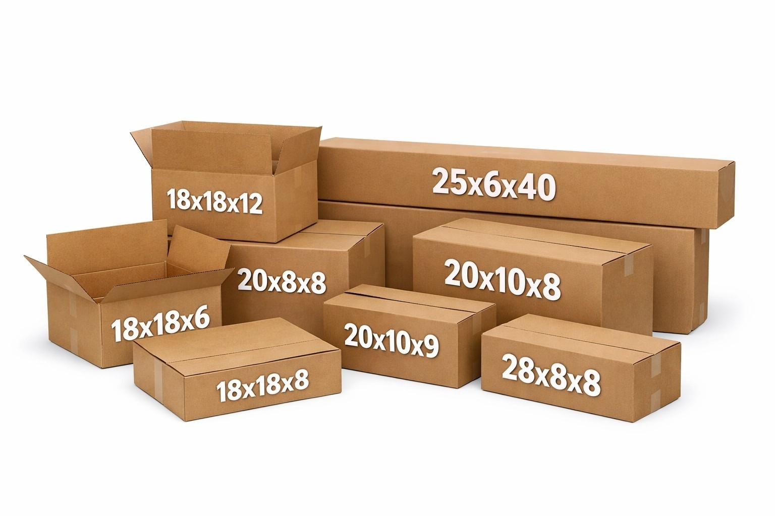 Shipping Boxes Corrugated Cardboard Kraft Mailers Packing Carton Pick Size Qty