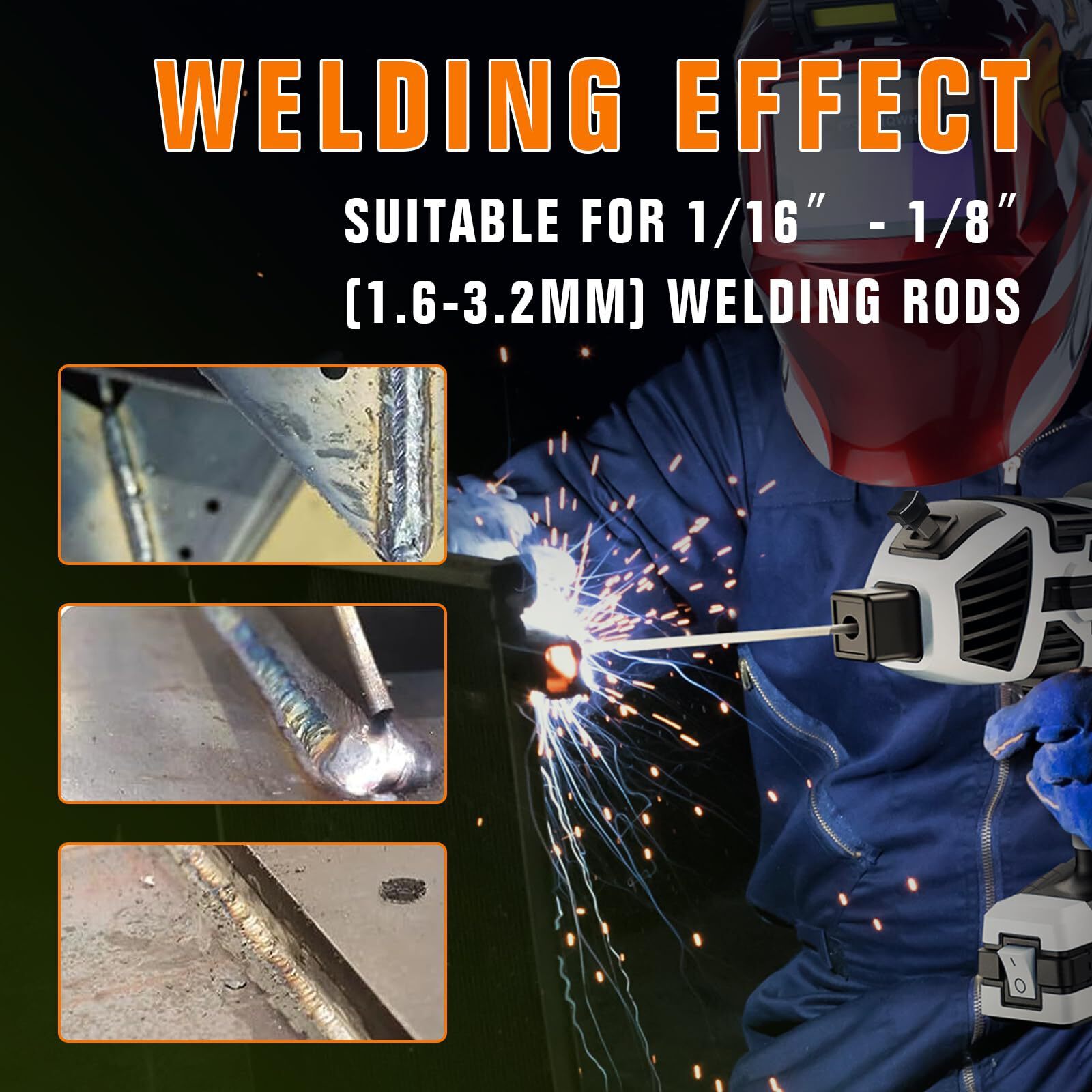 TRQWH 120A Portable Handheld ARC Welder Kit, 110V Stick Welding Machine