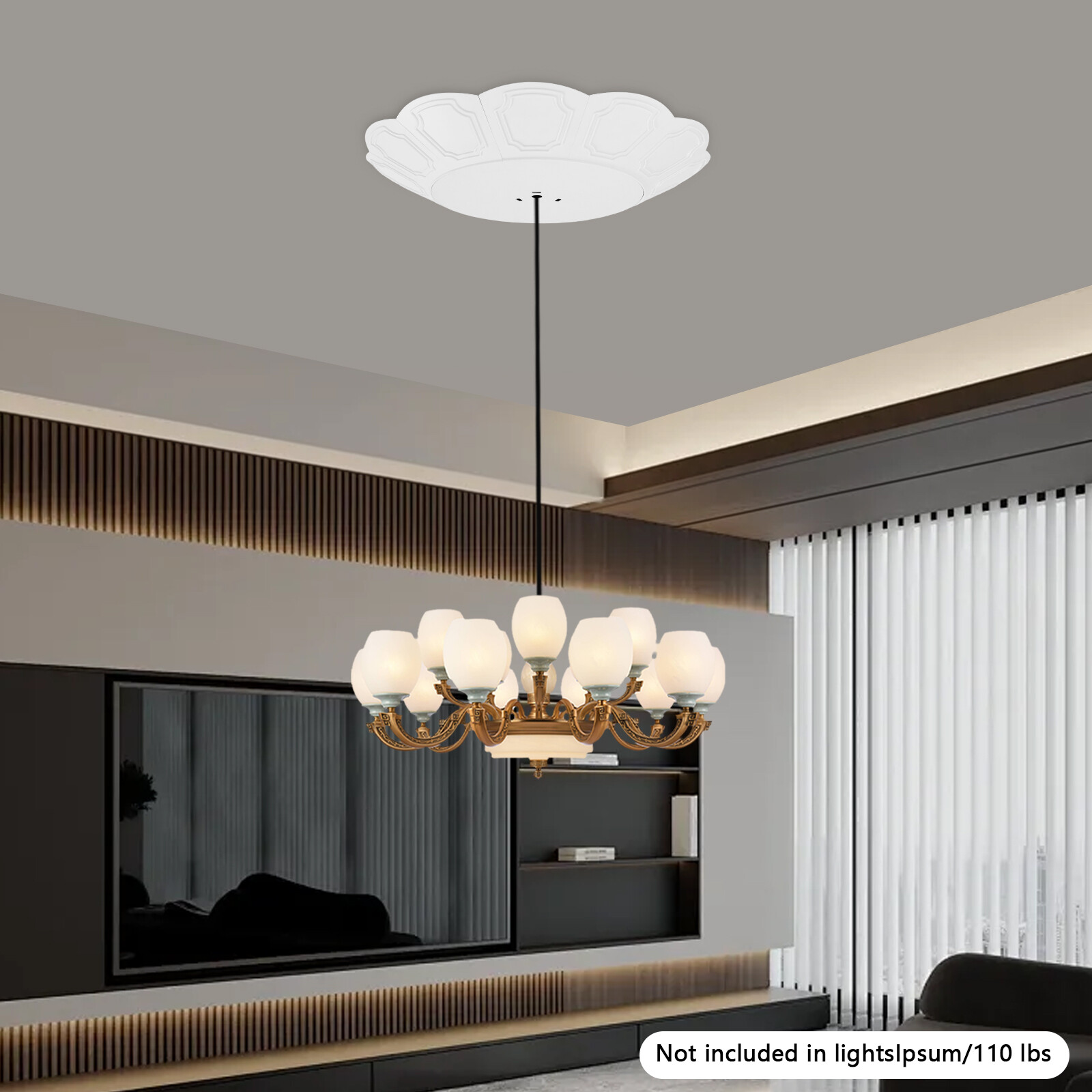 Ceiling Mount Chandelier Decor Cover Chandelier Hoist Lifter Cover 50 kg/110 lbs
