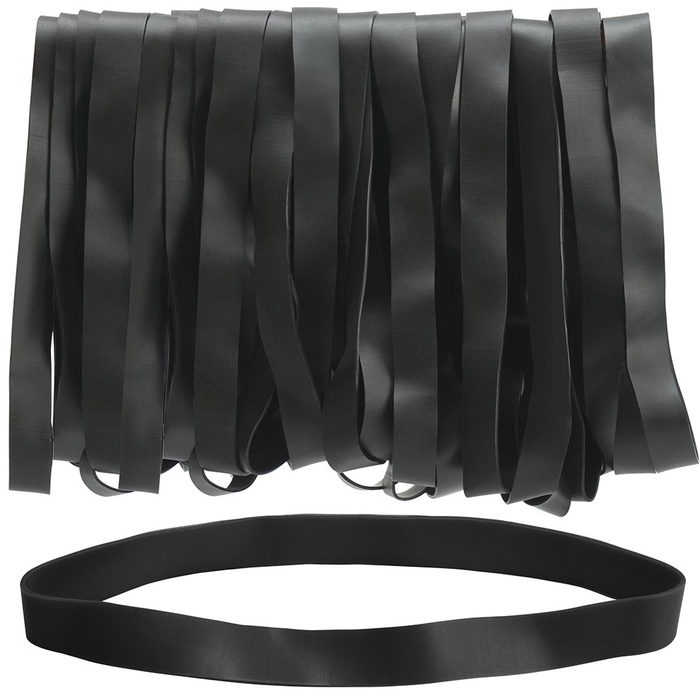 Large Rubber Bands Heavy Duty 30PCS Size #107 Black Elastic Long Rubber Bands
