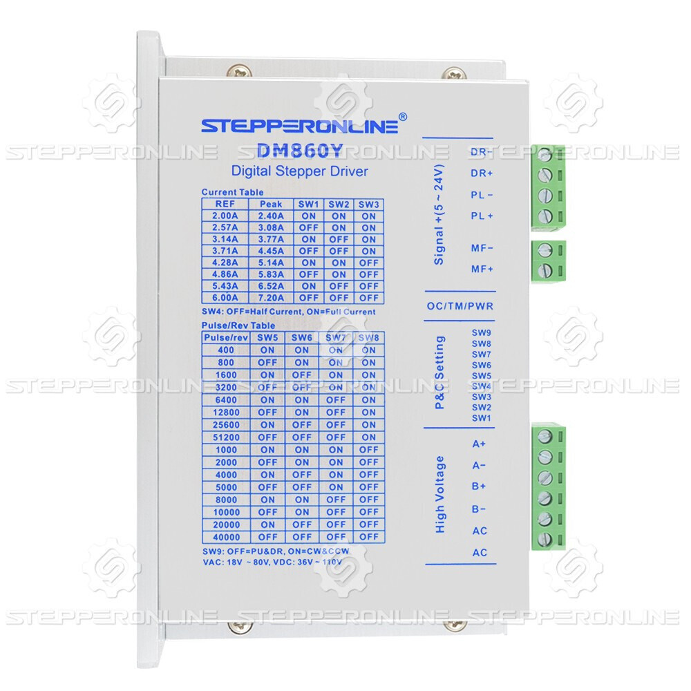 STEPPERONLINE 1 Axis Stepper CNC Kit 12Nm Φ14mm Nema 34 Stepper Motor & Driver