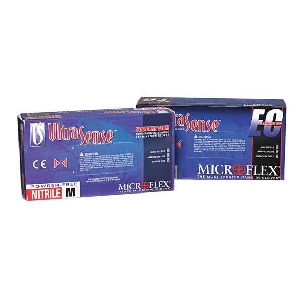 Ansell Use-880-M Microflex Ultrasense Disposable Gloves, 3.9 Mil Palm, Nitrile,