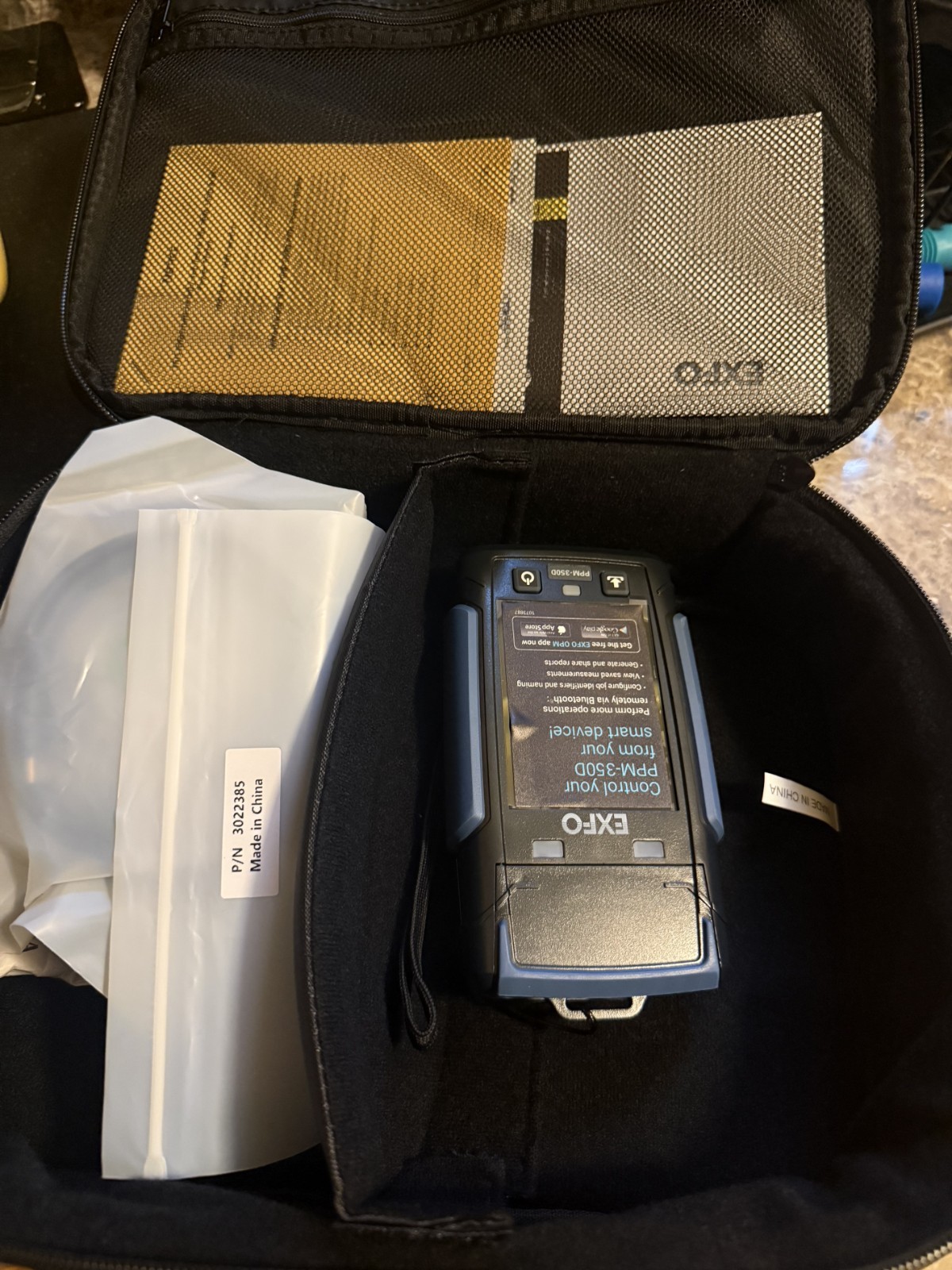 EXFO PPM-350D Handheld Optical Power Meter 850-1650nm FC Up to 26 dBm
