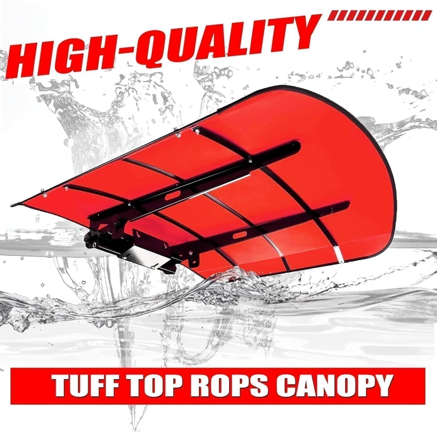 Universal Red Tractor Canopy 48″ x 52″ Fits 2×2 2×3 ROPS Tuff Top Sun Shade