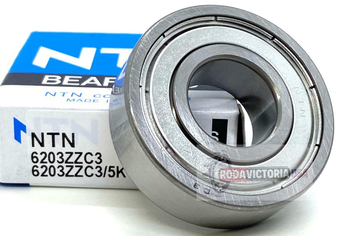 NTN 6203 ZZ C3 DEEP GROOVE BALL BEARING, METAL SHIELDED 17x40x12mm
