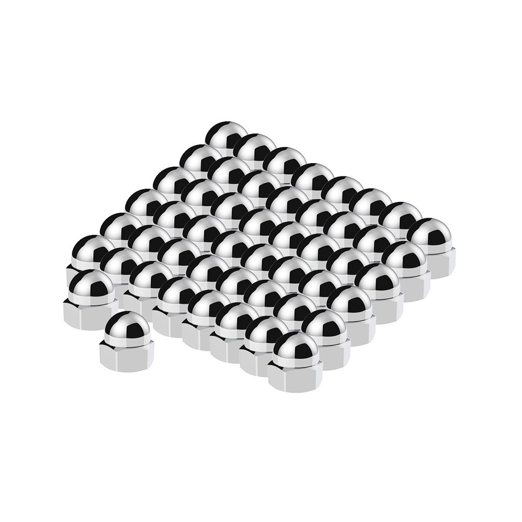 11/16″ x 7/8″ Chrome Die-Cast Acorn Nut Cover LOT OF 50