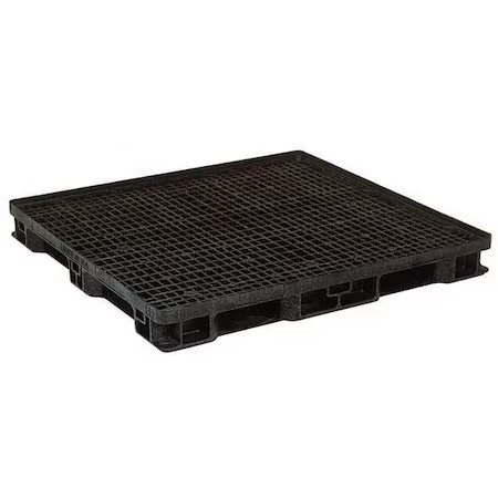 Recycled High Density Polyethylene Pallet, 48 7/8 In L, 45 7/8 In W, 6 In H,